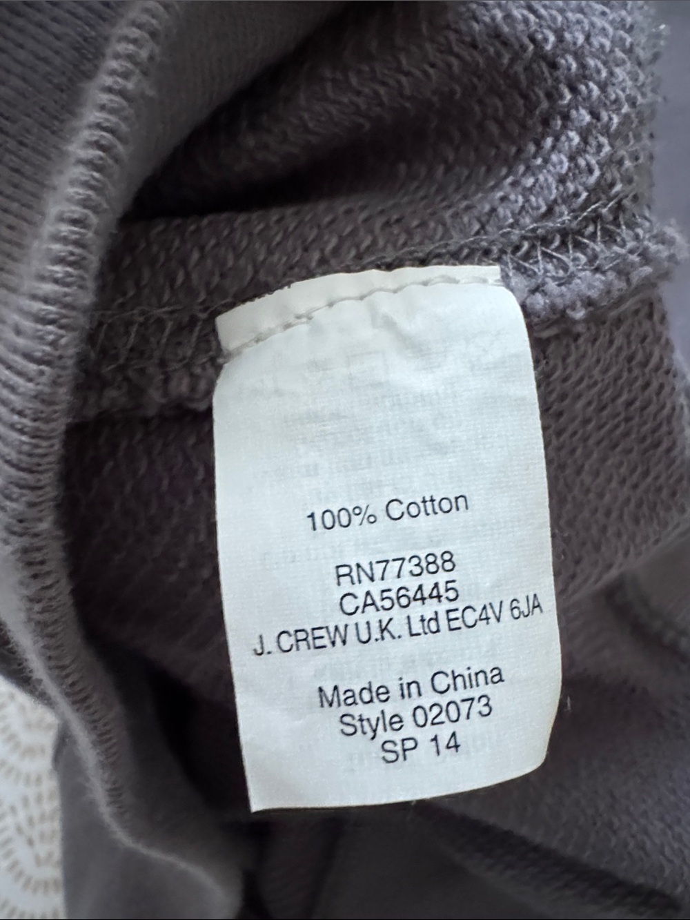 J. Crew crewneck terry BEADED sweatshirt top. NWOT gray embellished m sequin - Picture 6 of 6
